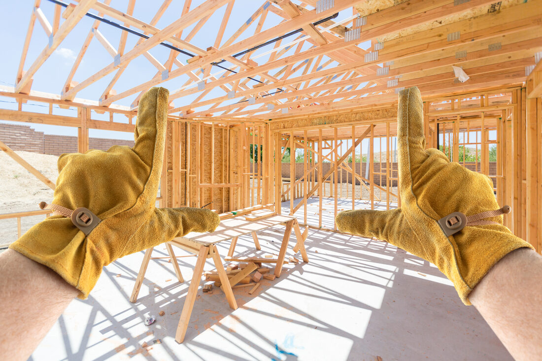 ITA PRO Services craftsmanship — framing the structure of a new home build